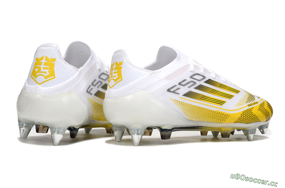 Men's Adidas F50 Elite SG Soft Ground Low-Tops Football Boots - White/Yellow 6