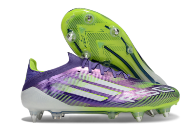 Men's Adidas F50 Elite SG Soft Ground Low-Tops Football Boots - Purple/White/Yellow