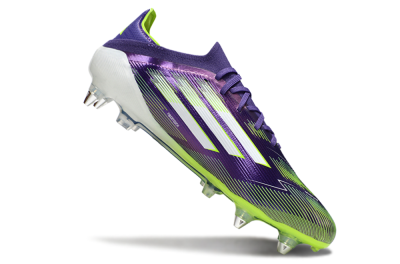 Men's Adidas F50 Elite SG Soft Ground Low-Tops Football Boots - Purple/White/Yellow