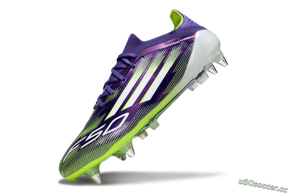 Men's Adidas F50 Elite SG Soft Ground Low-Tops Football Boots - Purple/White/Yellow 5