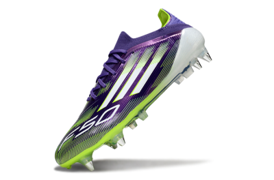 Men's Adidas F50 Elite SG Soft Ground Low-Tops Football Boots - Purple/White/Yellow