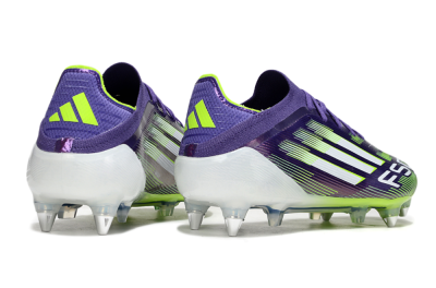Men's Adidas F50 Elite SG Soft Ground Low-Tops Football Boots - Purple/White/Yellow