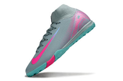 Unisex Nike Air Zoom Mercurial Superfly 10 Elite TF Artificial Turf High-Tops Football Shoes - Jade/Pink