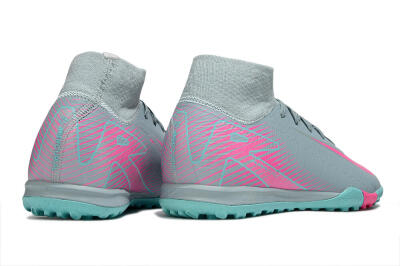 Unisex Nike Air Zoom Mercurial Superfly 10 Elite TF Artificial Turf High-Tops Football Shoes - Jade/Pink
