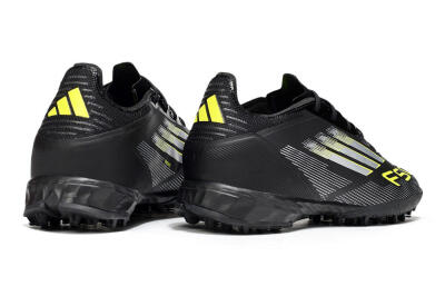 Men's Adidas F50 Pro TF Artificial Turf Low-Tops Football Shoes - Black/White/Yellow