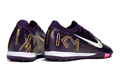 Men's Nike Air Zoom Mercurial Vapor 16 Elite TF Artificial Turf Low-Tops Football Shoes - Purple/White/Gold