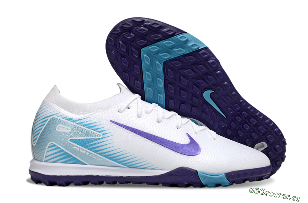 Unisex Nike Air Zoom Mercurial Vapor 16 Elite TF Artificial Turf Low-Tops Football Shoes - White/Purple/Pink 2