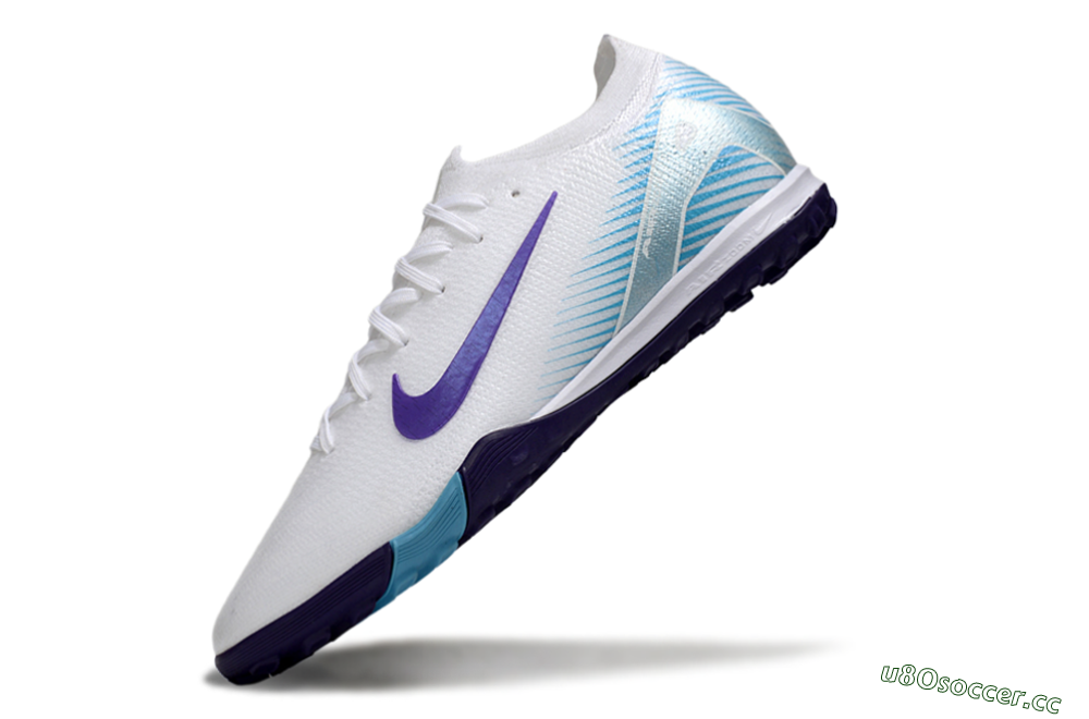 Unisex Nike Air Zoom Mercurial Vapor 16 Elite TF Artificial Turf Low-Tops Football Shoes - White/Purple/Pink 5