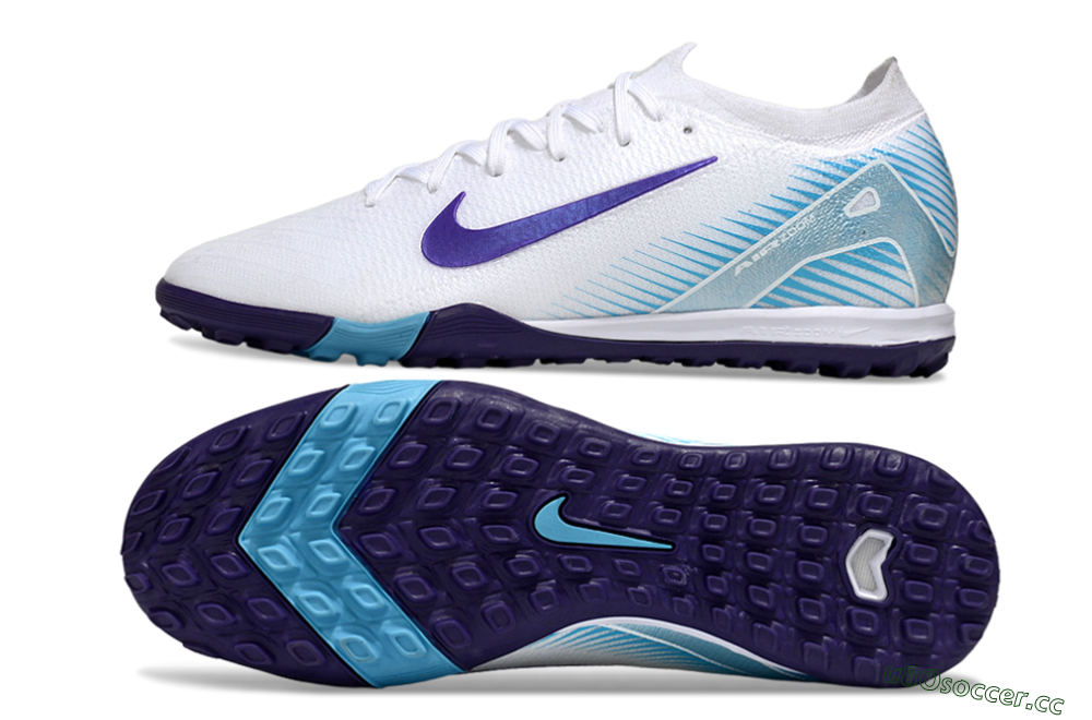 Unisex Nike Air Zoom Mercurial Vapor 16 Elite TF Artificial Turf Low-Tops Football Shoes - White/Purple/Pink 1