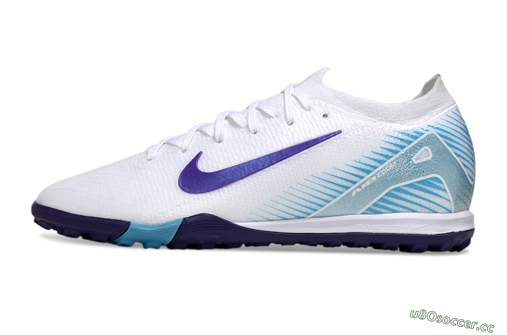 Unisex Nike Air Zoom Mercurial Vapor 16 Elite TF Artificial Turf Low-Tops Football Shoes - White/Purple/Pink 0
