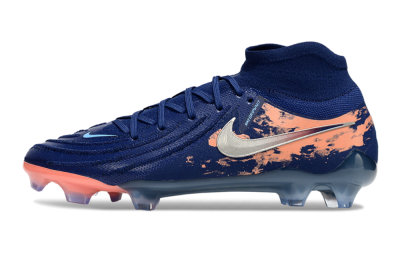 Unisex Nike Phantom Luna Elite FG Firm Ground High-Tops Football Boots - Blue/White/Orange