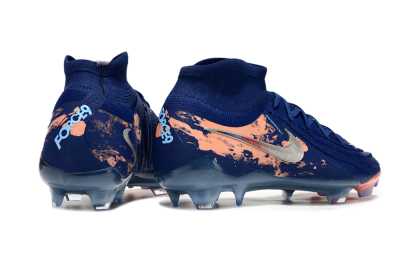 Unisex Nike Phantom Luna Elite FG Firm Ground High-Tops Football Boots - Blue/White/Orange
