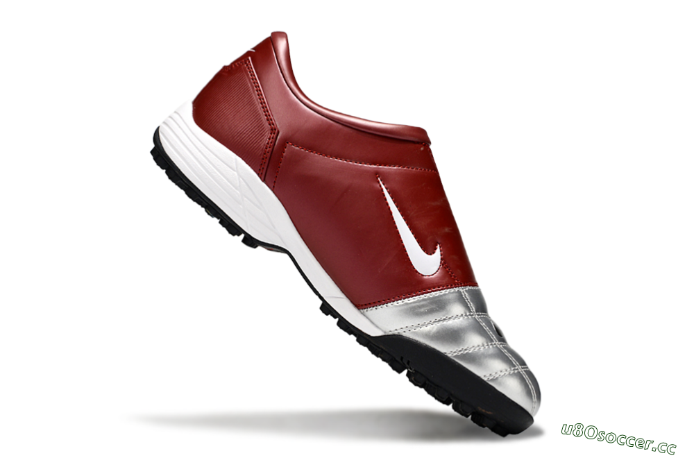 Unisex Nike Total 90 III TF Artificial Turf Low-Tops Football Shoes - Silver/Black/Red 4
