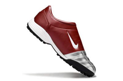Unisex Nike Total 90 III TF Artificial Turf Low-Tops Football Shoes - Silver/Black/Red