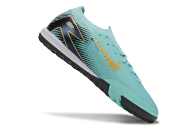 Men's Nike Air Zoom Mercurial Vapor 16 Elite TF Artificial Turf Low-Tops Football Shoes - Jade/Gold/Black
