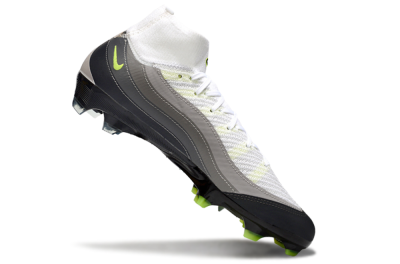 Men's Nike Air Zoom Mercurial Superfly 10 Elite FG Firm Ground High-Tops Football Boots - White/Grey/Yellow
