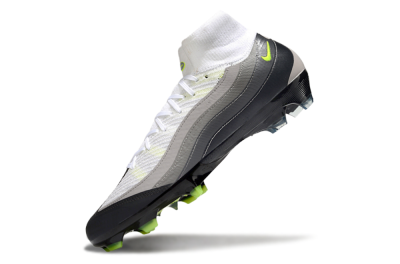 Men's Nike Air Zoom Mercurial Superfly 10 Elite FG Firm Ground High-Tops Football Boots - White/Grey/Yellow