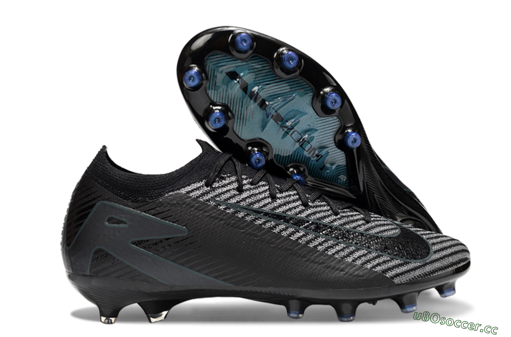Men's Nike Air Zoom Mercurial Vapor 16 Elite AG Artificial Grass Low-Tops Football Boots - Black/Jade/Silver 2