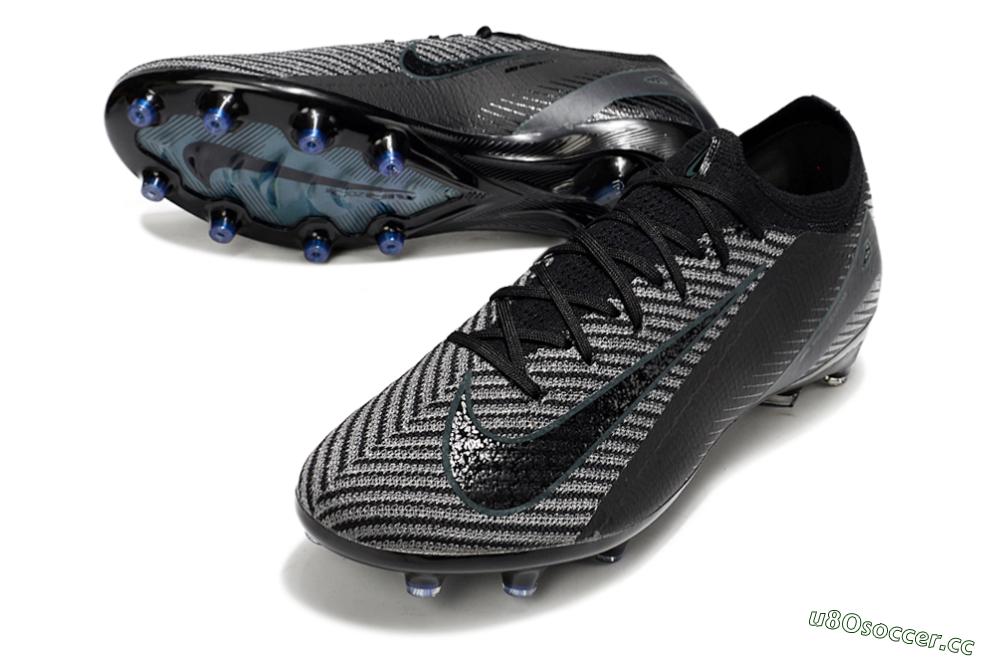 Men's Nike Air Zoom Mercurial Vapor 16 Elite AG Artificial Grass Low-Tops Football Boots - Black/Jade/Silver 3