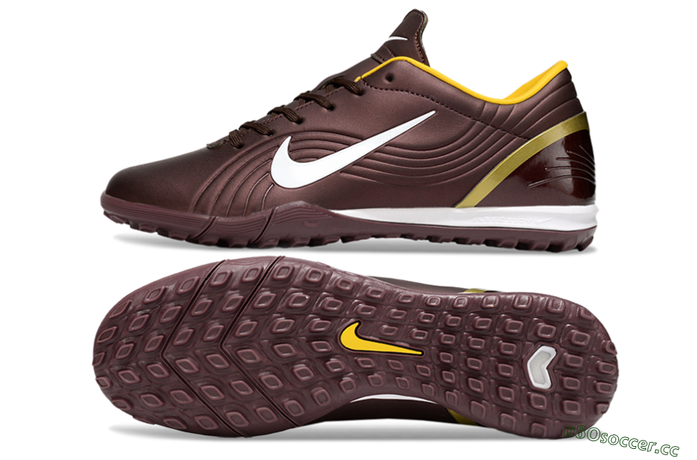 Unisex Nike Air Zoom Mercurial Vapor 16 Elite TF Artificial Turf Low-Tops Football Shoes - Brown/White/Yellow 1