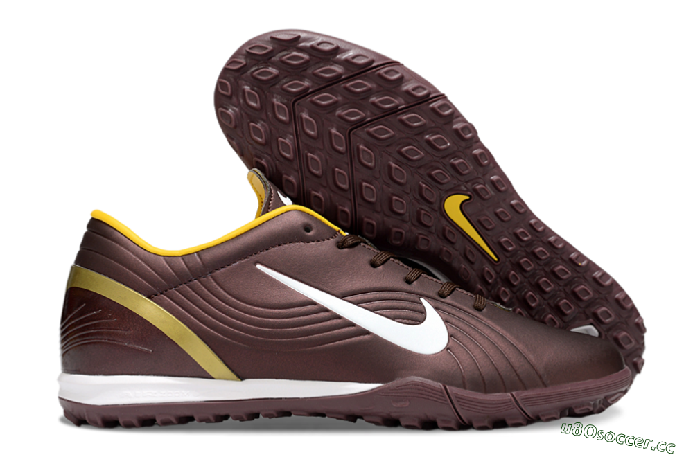 Unisex Nike Air Zoom Mercurial Vapor 16 Elite TF Artificial Turf Low-Tops Football Shoes - Brown/White/Yellow 2
