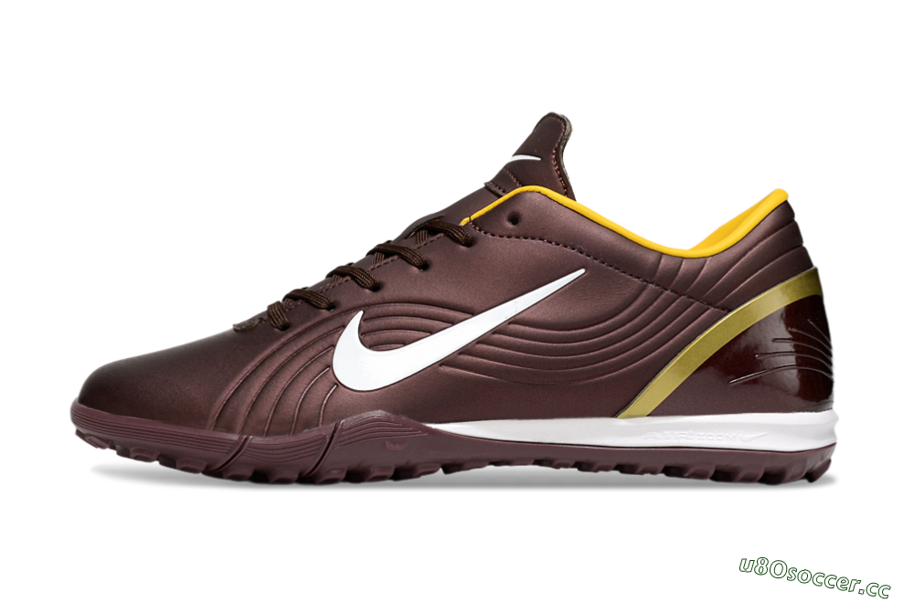 Unisex Nike Air Zoom Mercurial Vapor 16 Elite TF Artificial Turf Low-Tops Football Shoes - Brown/White/Yellow 0