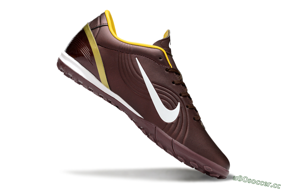 Unisex Nike Air Zoom Mercurial Vapor 16 Elite TF Artificial Turf Low-Tops Football Shoes - Brown/White/Yellow 4