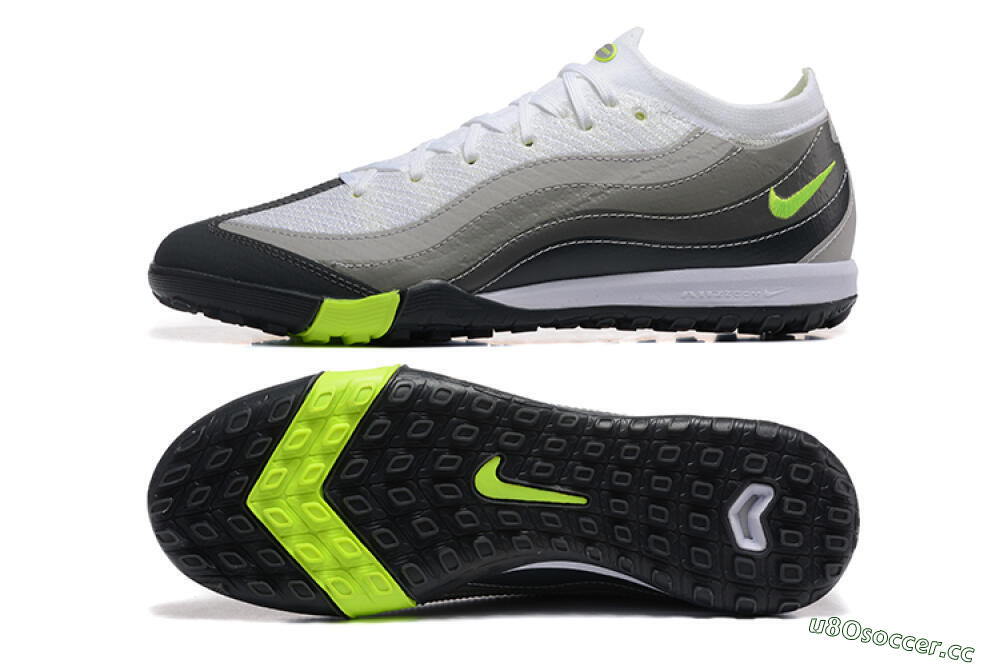Unisex Nike Air Zoom Mercurial Vapor 16 Elite TF Artificial Turf Low-Tops Football Shoes - White/Grey/Yellow 1