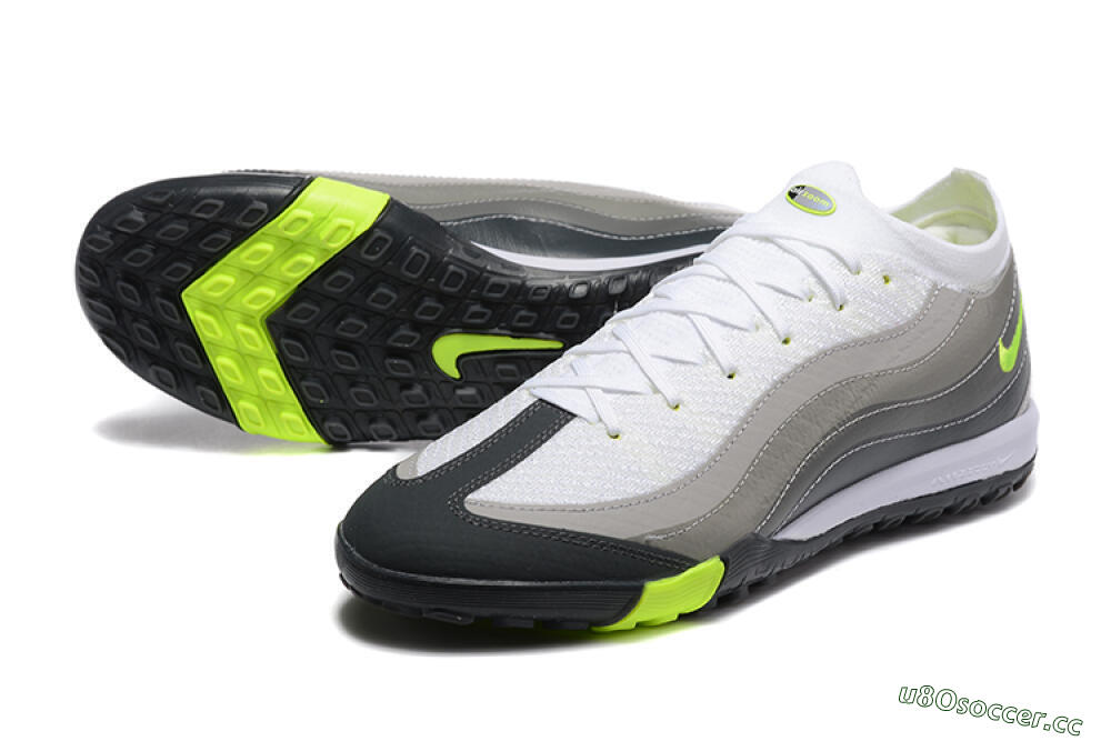 Unisex Nike Air Zoom Mercurial Vapor 16 Elite TF Artificial Turf Low-Tops Football Shoes - White/Grey/Yellow 3