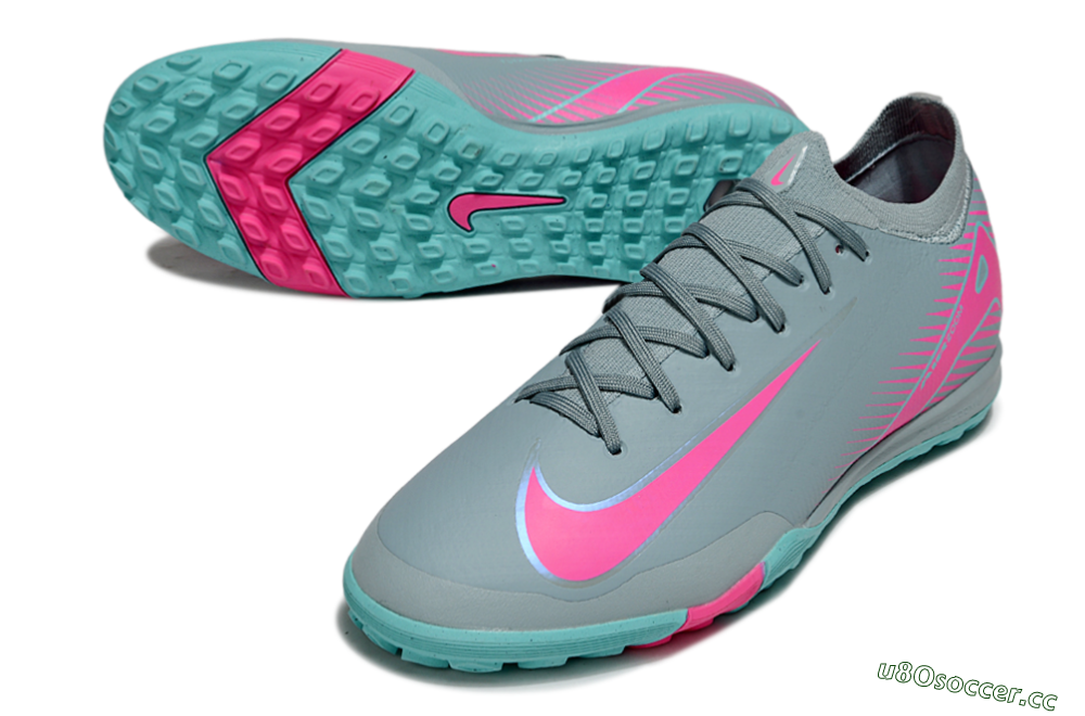 Men's Nike Air Zoom Mercurial Vapor 16 Elite TF Artificial Turf Low-Tops Football Shoes - Jade/Pink/Silver 3