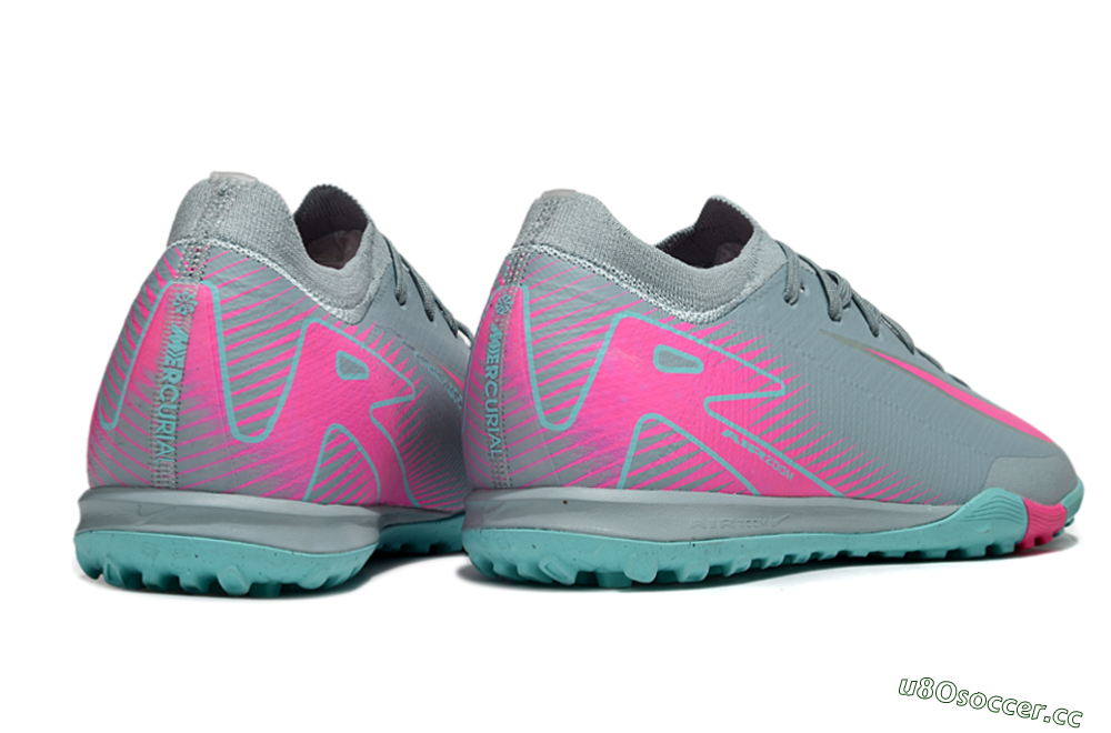 Men's Nike Air Zoom Mercurial Vapor 16 Elite TF Artificial Turf Low-Tops Football Shoes - Jade/Pink/Silver 1