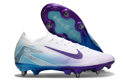 Men's Nike Air Zoom Mercurial Vapor 16 Elite SG Soft Ground Low-Tops Football Boots - White/Purple/Jade