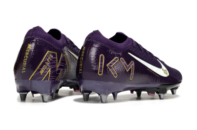 Men's Nike Air Zoom Mercurial Vapor 16 Elite SG Soft Ground Low-Tops Football Boots - Purple/White/Gold