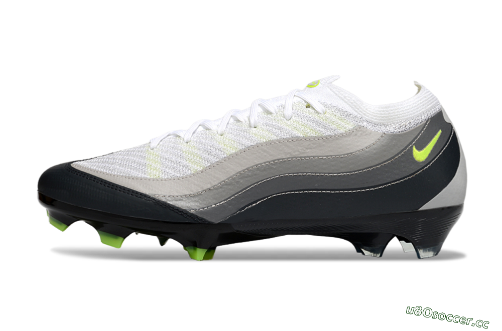Men's Nike Air Zoom Mercurial Vapor 16 Elite FG Firm Ground Low-Tops Football Boots - White/Grey/Yellow 0