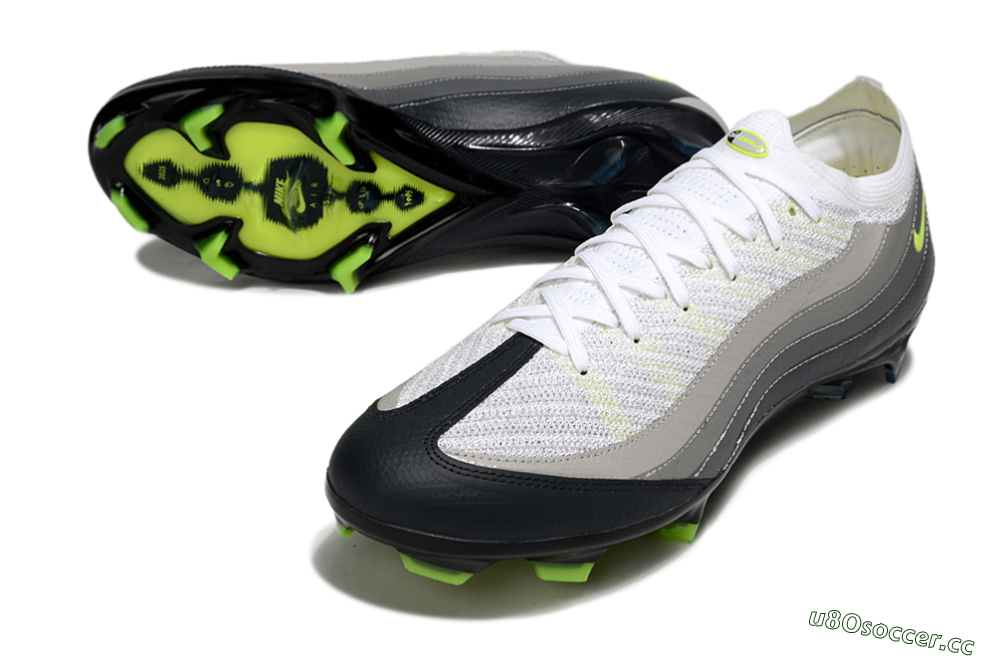 Men's Nike Air Zoom Mercurial Vapor 16 Elite FG Firm Ground Low-Tops Football Boots - White/Grey/Yellow 3