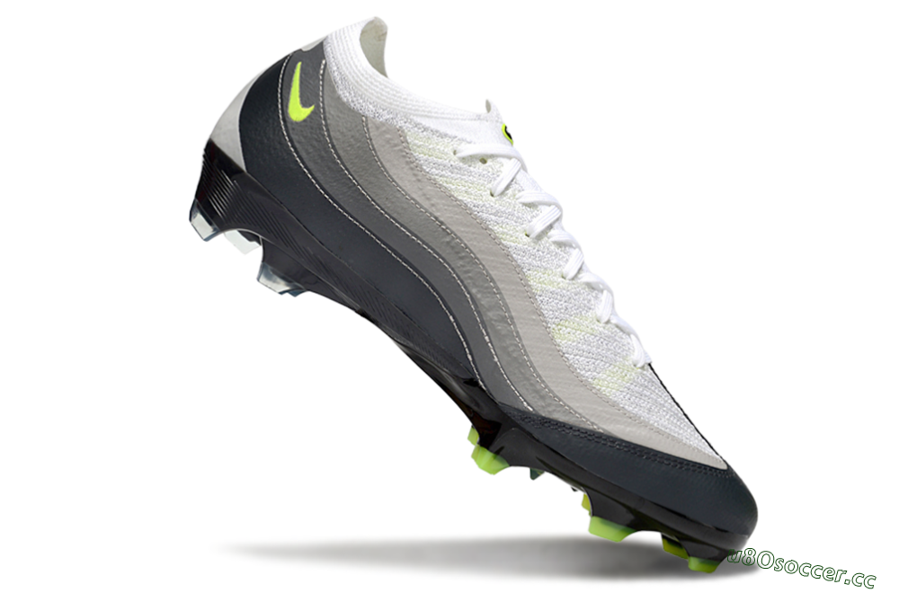 Men's Nike Air Zoom Mercurial Vapor 16 Elite FG Firm Ground Low-Tops Football Boots - White/Grey/Yellow 4