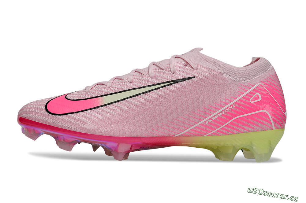 Unisex Nike Air Zoom Mercurial Vapor 16 Elite FG Firm Ground Low-Tops Football Boots - Pink/White/Yellow 0
