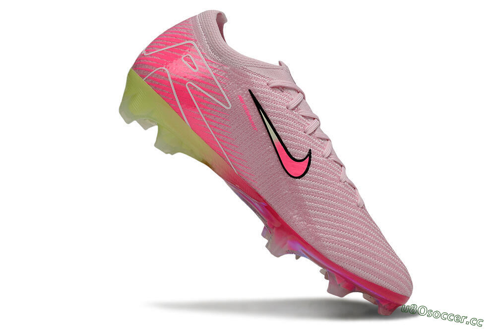 Unisex Nike Air Zoom Mercurial Vapor 16 Elite FG Firm Ground Low-Tops Football Boots - Pink/White/Yellow 4