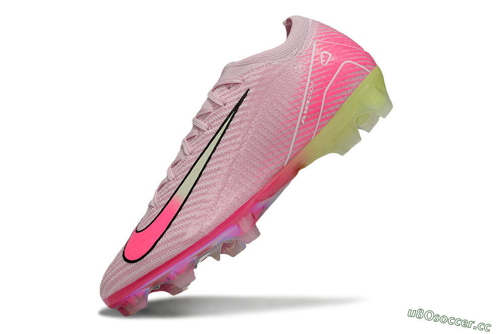 Unisex Nike Air Zoom Mercurial Vapor 16 Elite FG Firm Ground Low-Tops Football Boots - Pink/White/Yellow 5
