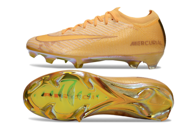 Unisex Nike Air Zoom Mercurial Vapor 16 Elite FG Firm Ground Low-Tops Football Boots - Gold/Gold