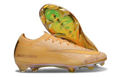 Unisex Nike Air Zoom Mercurial Vapor 16 Elite FG Firm Ground Low-Tops Football Boots - Gold/Gold