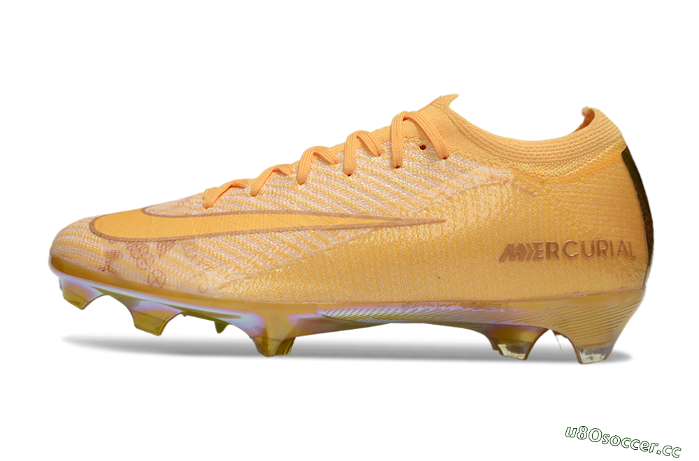 Unisex Nike Air Zoom Mercurial Vapor 16 Elite FG Firm Ground Low-Tops Football Boots - Gold/Gold 0