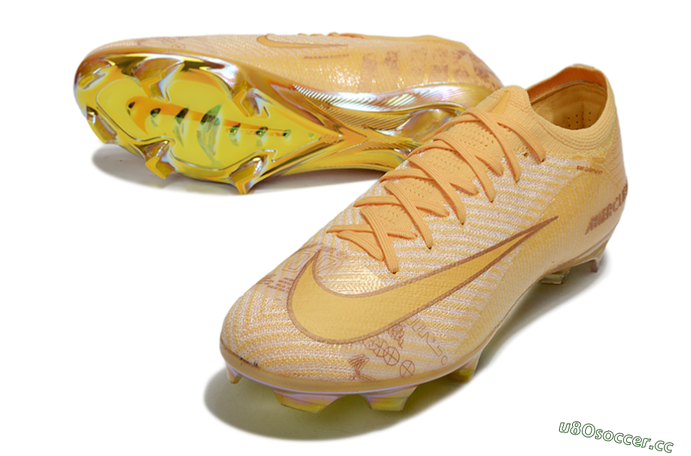 Unisex Nike Air Zoom Mercurial Vapor 16 Elite FG Firm Ground Low-Tops Football Boots - Gold/Gold 3