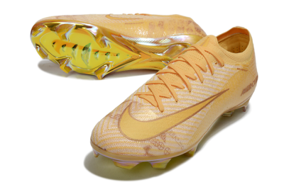 Unisex Nike Air Zoom Mercurial Vapor 16 Elite FG Firm Ground Low-Tops Football Boots - Gold/Gold
