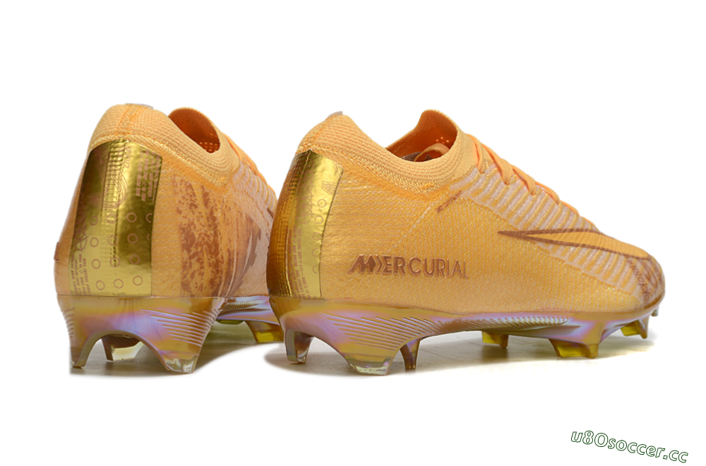Unisex Nike Air Zoom Mercurial Vapor 16 Elite FG Firm Ground Low-Tops Football Boots - Gold/Gold 6