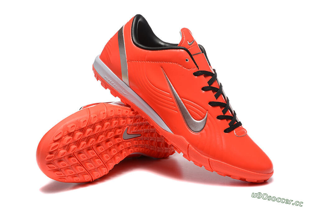 Men's Nike Air Zoom Mercurial Vapor 1 Elite TF Artificial Turf Low-Tops Football Shoes - Red/Silver 4