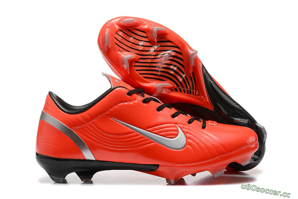 Men's Nike Air Zoom Mercurial Vapor 1 Elite FG Firm Ground Low-Tops Football Boots - Red/Silver 2