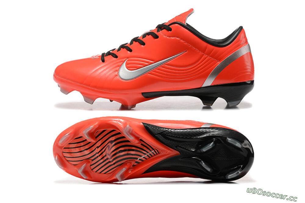 Men's Nike Air Zoom Mercurial Vapor 1 Elite FG Firm Ground Low-Tops Football Boots - Red/Silver 1
