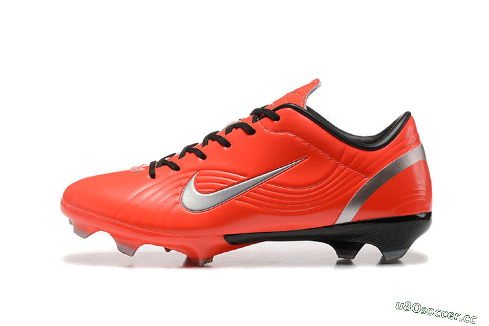 Men's Nike Air Zoom Mercurial Vapor 1 Elite FG Firm Ground Low-Tops Football Boots - Red/Silver 0
