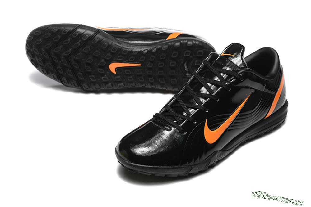 Men's Nike Air Zoom Mercurial Vapor 1 Elite TF Artificial Turf Low-Tops Football Shoes - Black/Orange 3